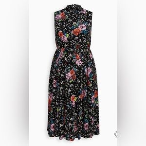 NWT Torrid Midi Floral Mock Neck Dress Pockets Size 2 Plus Size Professional